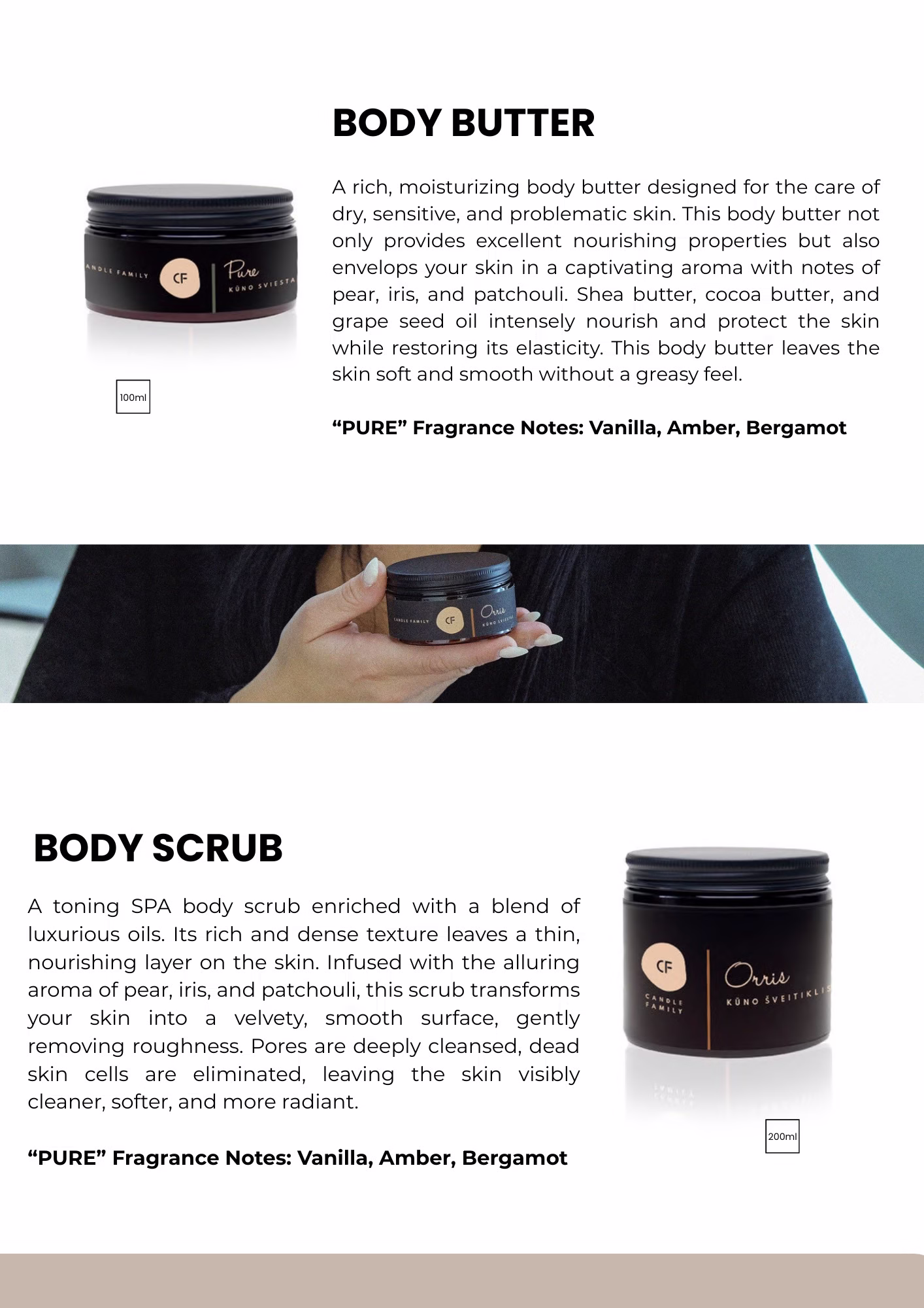 13 Body butter and body scrub